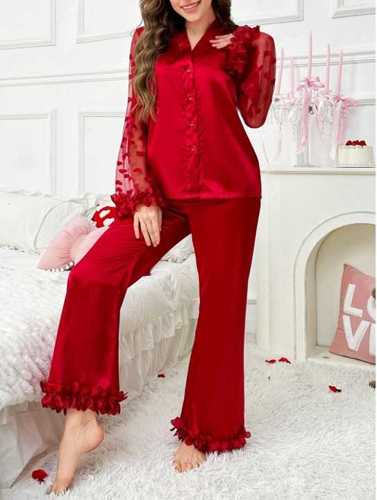 Women's long-sleeved pajamas 