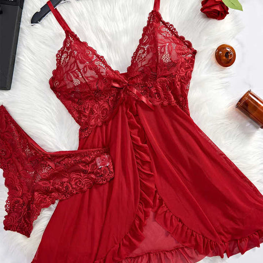 red transparent underwear 