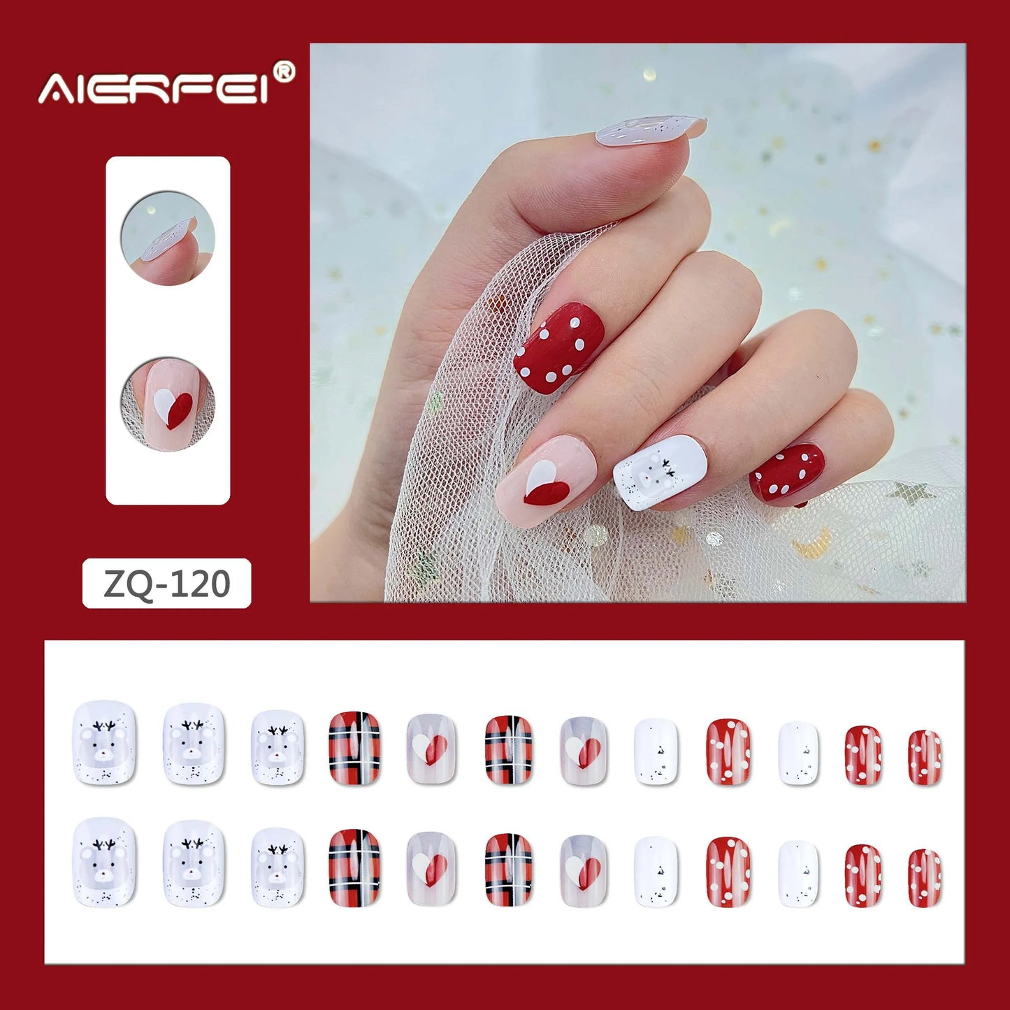 24 Pieces Artificial Nails 