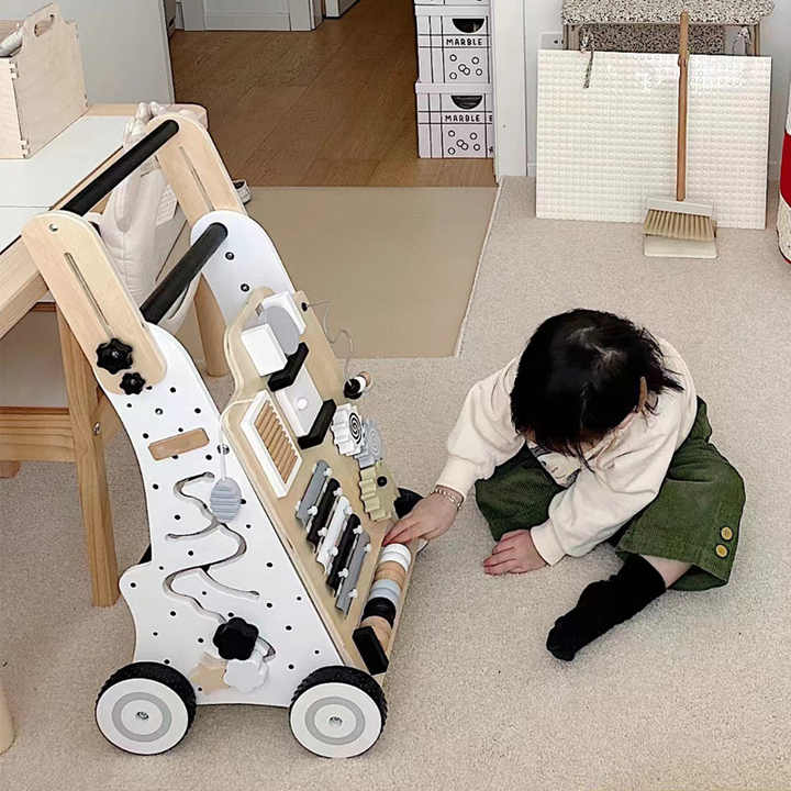 COMMIKI Wooden Multi-functional Stroller 