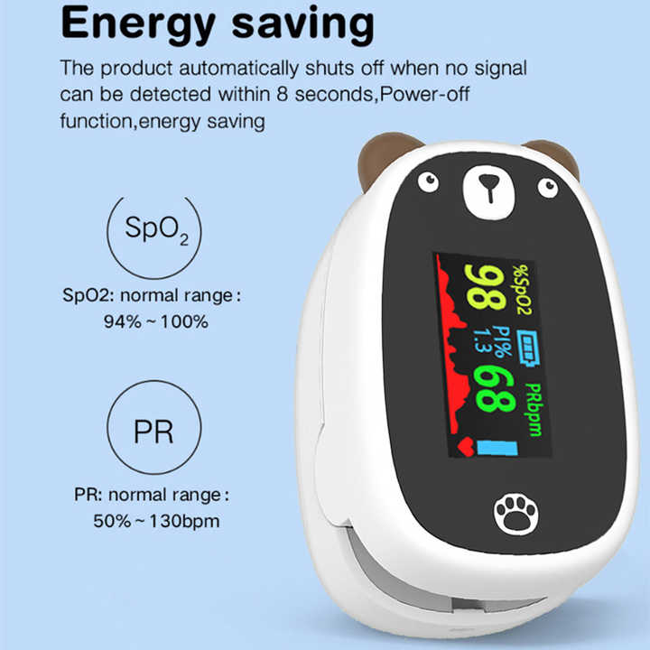 Small Baby Spo2 Portable Infant Handheld Digital Fingertip Heart Rate Monitor Blood Clip Pulse Oximeter 