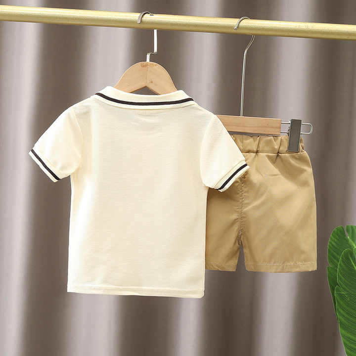 Boys' summer cotton shorts with short sleeves 