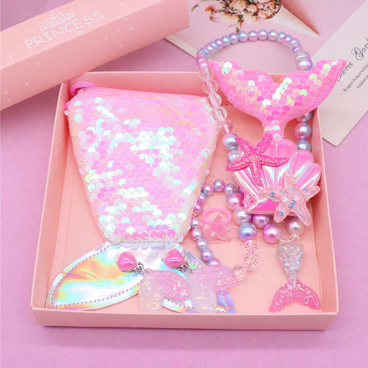 Kids Accessories Necklace with Bracelets Jewelry Set for Little Girls 