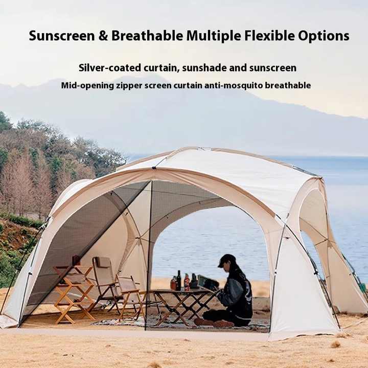 Factory Wholesale Oxford Fabric Large Sun Protection Dome Canopy Spherical Awning Style Outdoor Camping Dome Tent