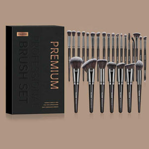 High Quality 25 Pcs Fan Brushes with Concealer&nbsp; Face Brush مجموعة فرش المكياج الاحترافية من مانج، عالية الجودة،