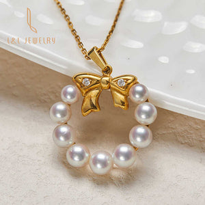 pearl diamond necklace 