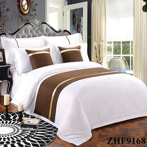 مجموعة ملايات السرير عناصر فاخرة مخصصة . Luxury Custom Supplier Bed Sheet Set 100% Polyester 4