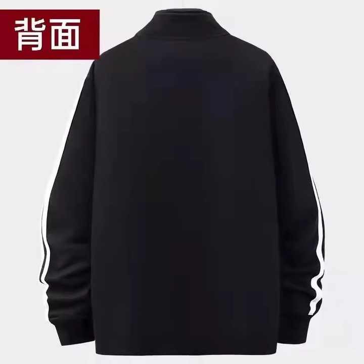 Stand collar trouser set with hood