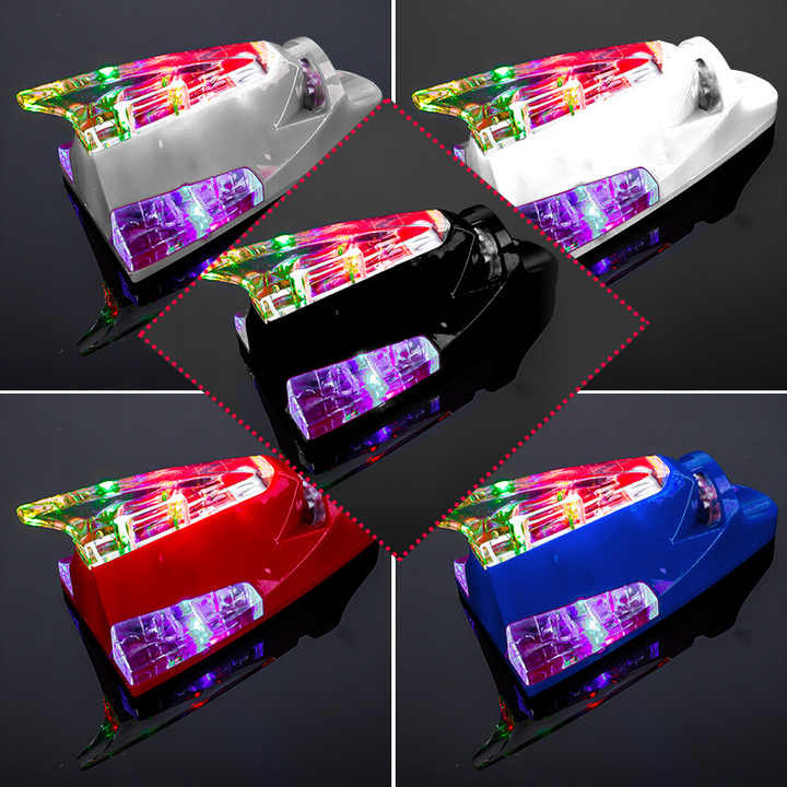 Car Wind Wave Shark Fin Tail Light Taillight Antenna Power Tail Light Car Decoration Colorful LED Light 