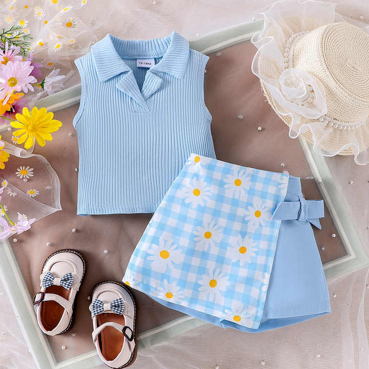 Summer Sunny Kids Clothes for Toddler Girls 2 Piece Outfits Set 
