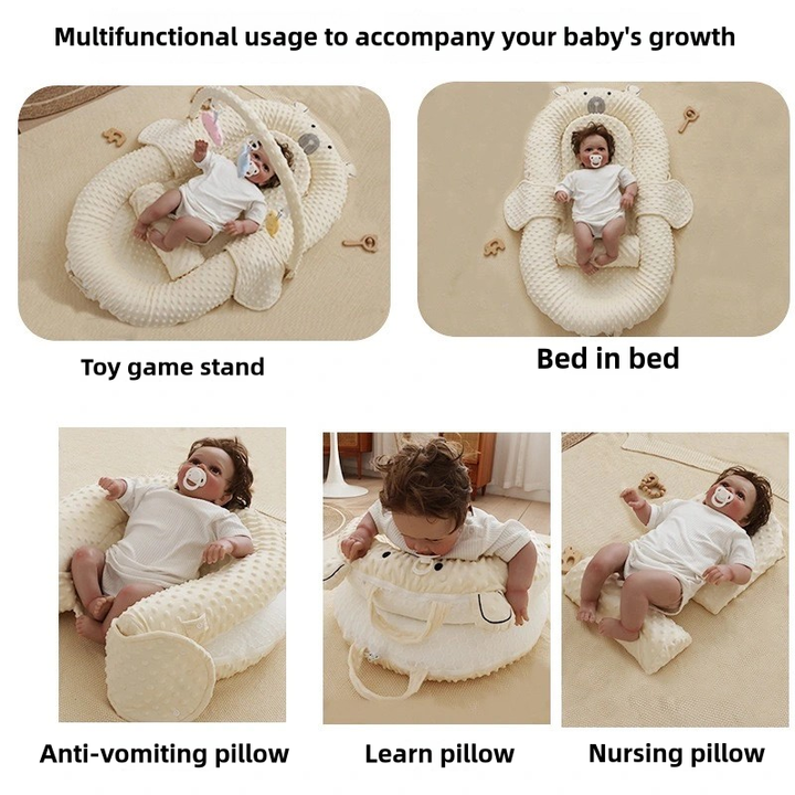 Best Selling Baby Carrier Nest Newborn Silk Filling Cotton Washable Baby Chairs with Toy Rack 