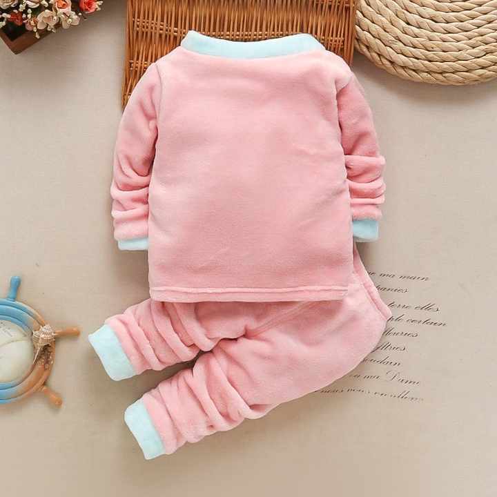 Children's winter warm long-sleeved pajamas 