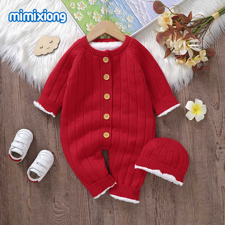 Best Mimixiong Newborn Baby Warm Knitted Sweaters. 