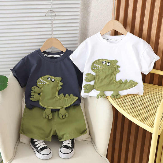 Mixed Designs No MOQ Kids Round Neck Short Sleeve 