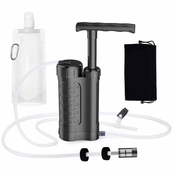 جهاز تنقية مياه التخييم، فلتر مياه للبقاء على قيد  .   Camping Water Purifier, Emergency Survival Water