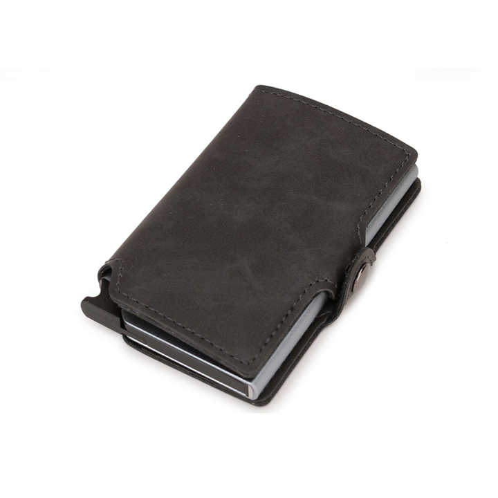 Wallet Cover Case PU Leather Smart Wallet Aluminum 