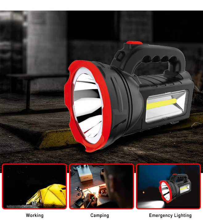 LED يعمل ببطارية الرصاص الحمضية . Rechargeable, portable, super bright, lead-acid battery