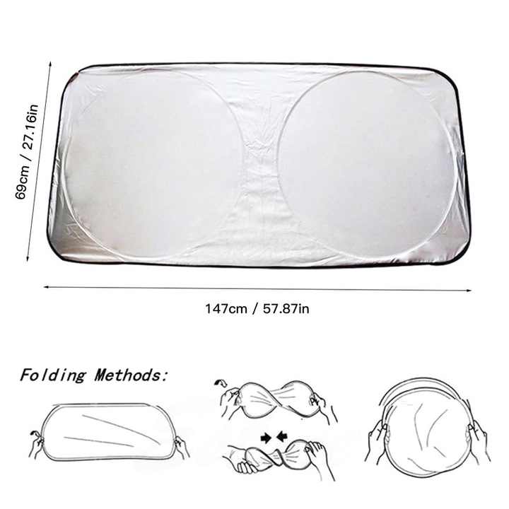 Custom Logo Portable Folding Car Front Window. 