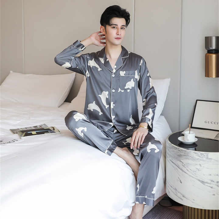 Men's Plus Size Pajamas for Spring and Autumn 
