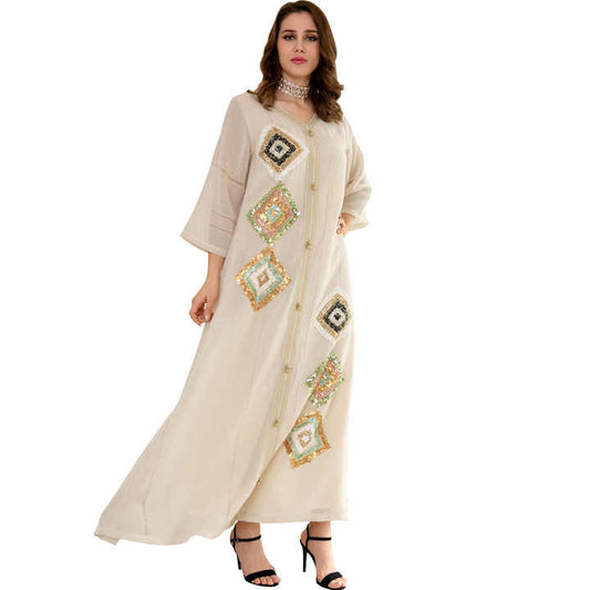 Embroidered caftans and jalabiyas 