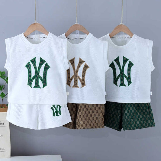 Boys' summer sportswear, short T-shirt and shorts 