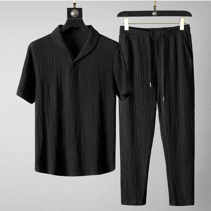Men's casual pants with a slit 