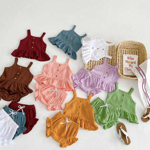 Toddler Girls Summer Sleeveless Clothes Set Kids 
