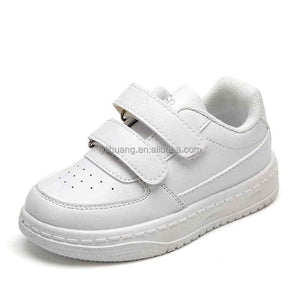White children's shoes for spring. 