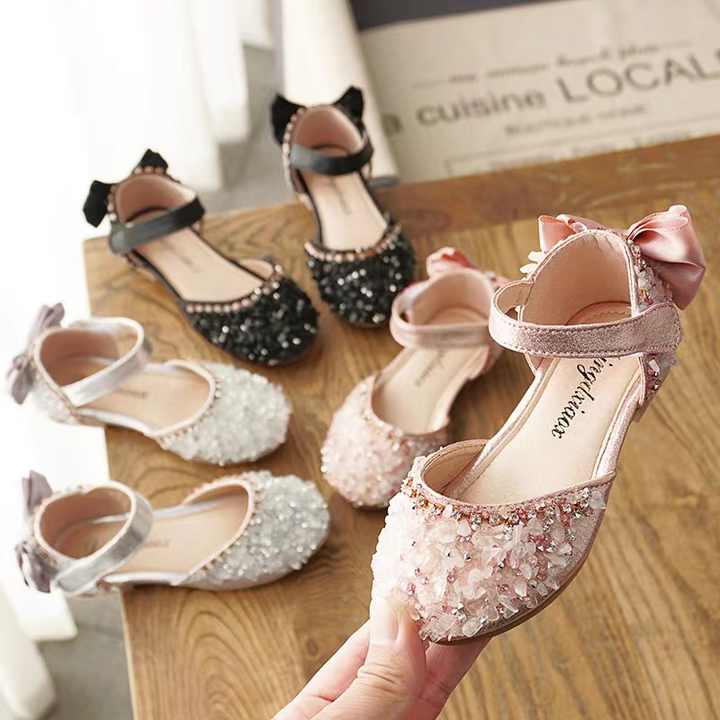Summer New Rhinestone Soft Sandals for Girls 