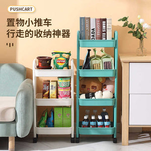 Vegetable storage rack, household supplies, vegetable storage rack, plastic rack with wheels 