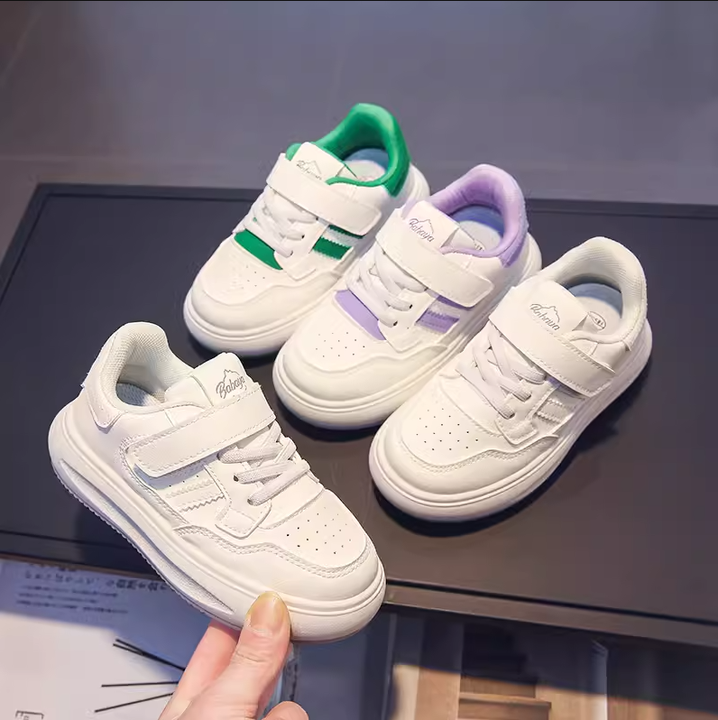 White sneakers for boys and kids, girls casual shoes, children's sneakers 