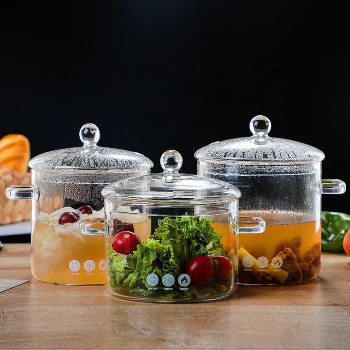 Transparent cooking pot food warmers