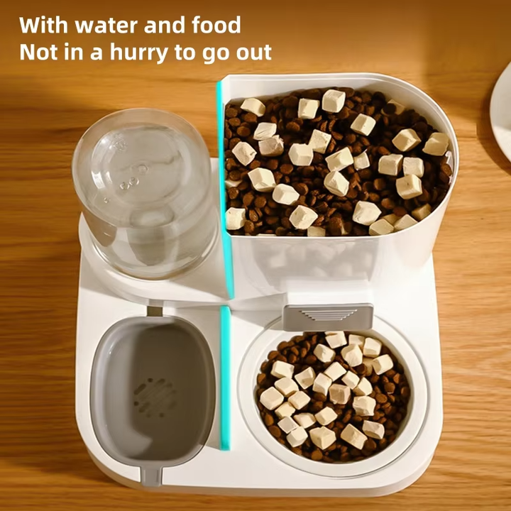 Multi-functional intelligent automatic feeding device in different colors. - Bowls and feeders 