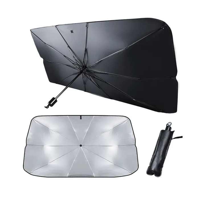 Car Interior Accessories Car Window Sun Shade Heat Insulation Windshield Sunshade Foldable Car Umbrella Heavy Duty 5 Layer Oxford Waterproof Protective All in One Sedan SUV Pickup Hail 