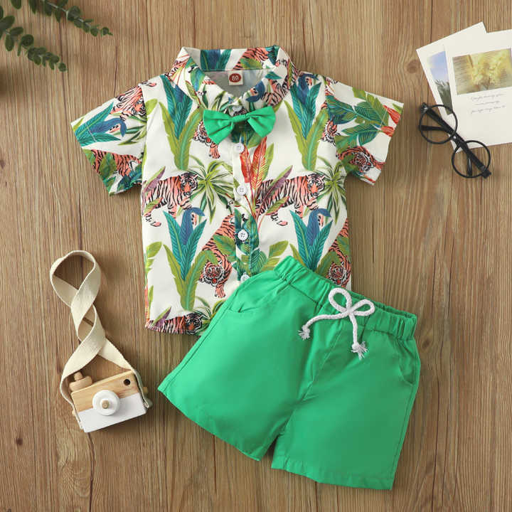 Children's Cartoon Boys-Boys Shirt Set 
