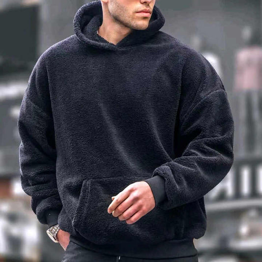 كنزة صوفية عالية الجودة للرجال كبيرة الحجم بغطاء . High Quality Men's Oversized Hooded Sweatshirt