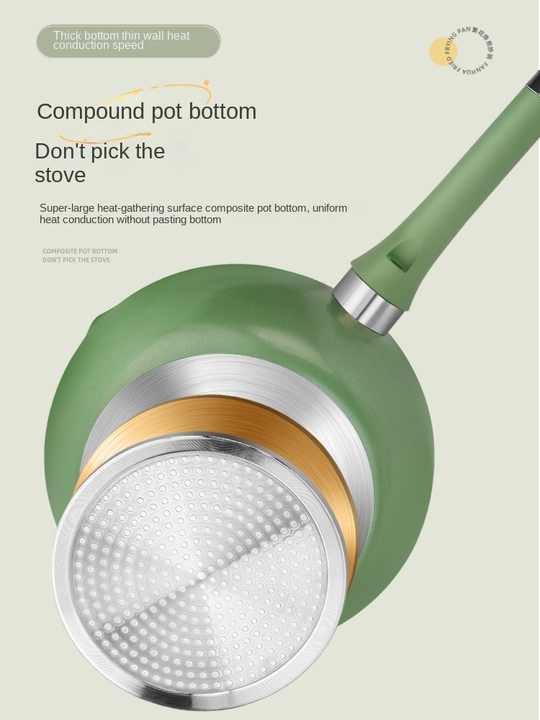 Flat metal frying pan 