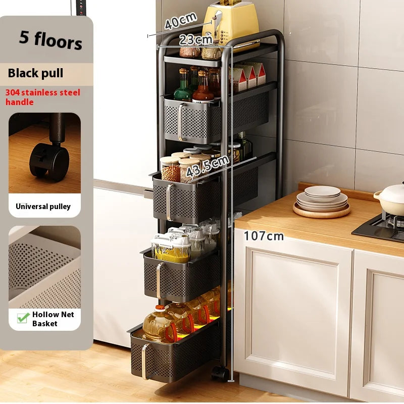 narrow kitchen cart 