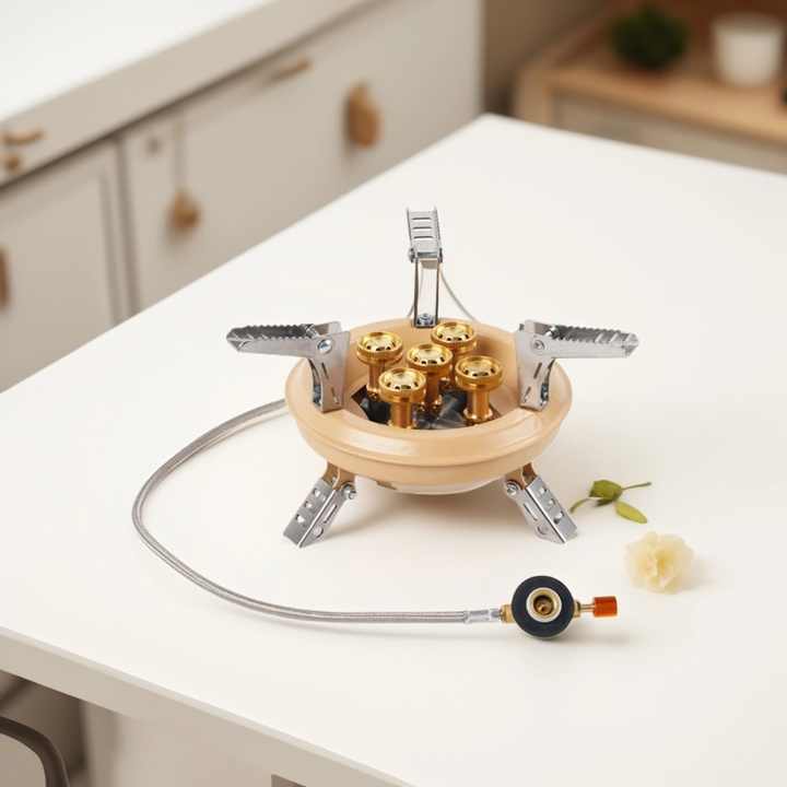 موقد غاز 16 كيلووات قابل للطي بخمسة نواة فرن . 16 kW Folding Gas Stove with Five Oven Core