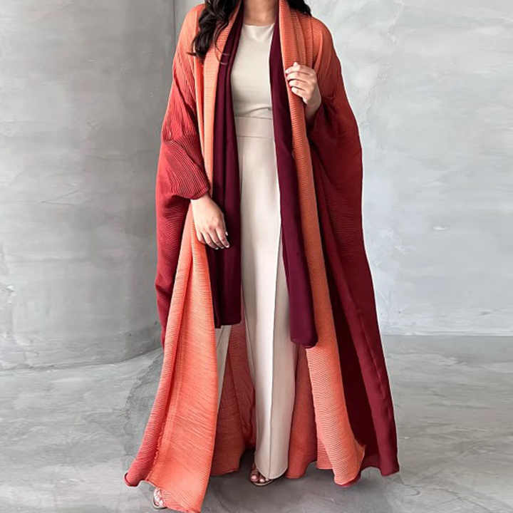 Miyake colorful abaya 