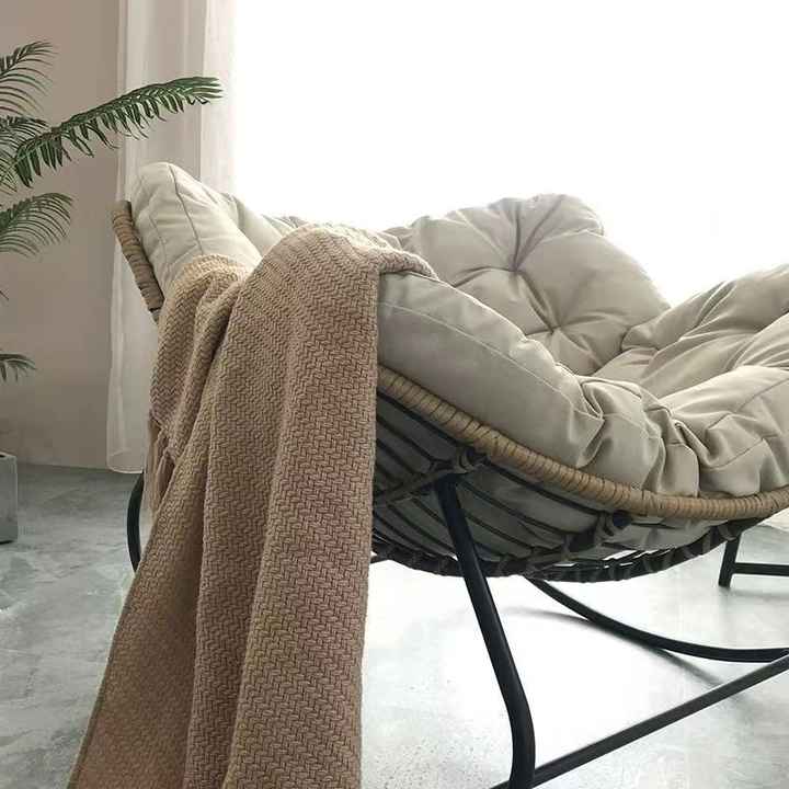 High Quality Rattan Sofa Chair Set Scandinavian Design 
