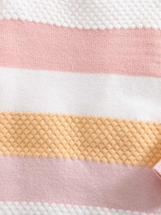 Casual Daily Outgoing in Spring ODM Supply for Children- Long Sleeve Patchwork Neck Knitted Dress