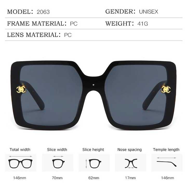 Women's Square Sunglasses Brand 