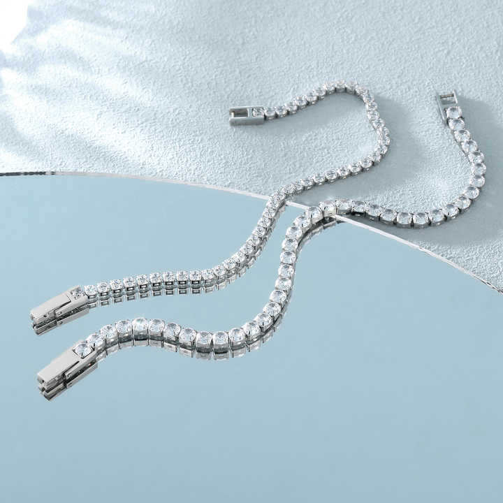 Iced Out Stainless Steel Diamond Bracelet 