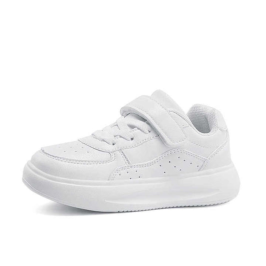 Spring Children's Shoes New White Leather Sneakers. 