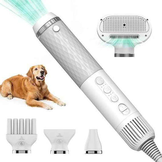 Adjustable speed and temperature dog cat. Cleaning tools. 