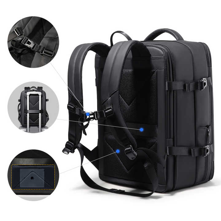 Men's backpack suitable for travel and work