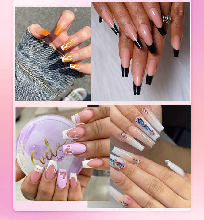 24 قطعة من الأظافر الاصطناعية القصيرة لاصقة من 24 pcs Short False Nails Adhesive