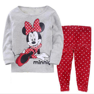 Girls' long-sleeved pajamas 