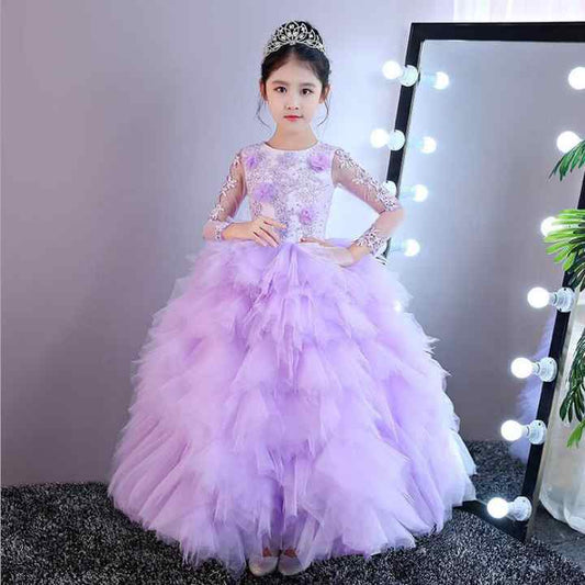 purple hill flower dresses